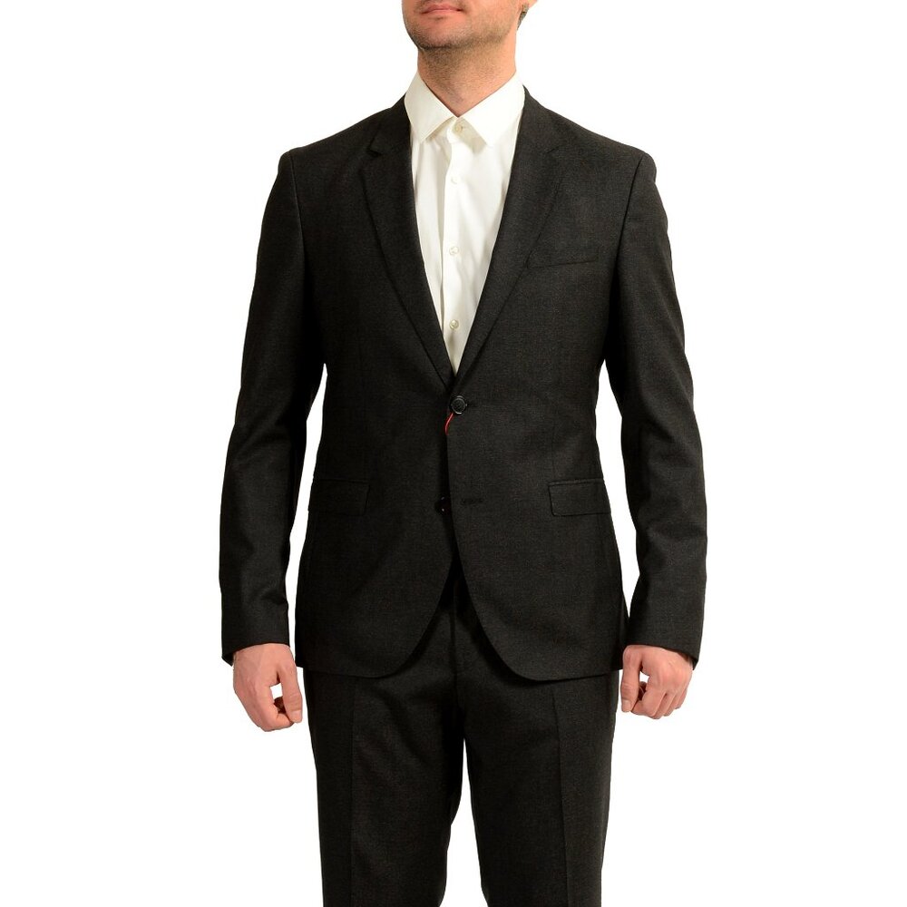 Hugo Boss Men's "August/Higgins182" Extra Slim Fit Wool Silk Suit US 42R IT 52R